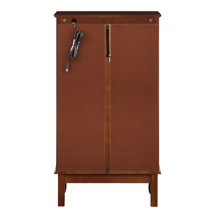 Lighted Curio Cabinet with Tempered Glass Doors