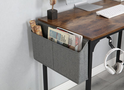 40 Inch Writing Computer Study Desk with Metal Frame and Storage Bag